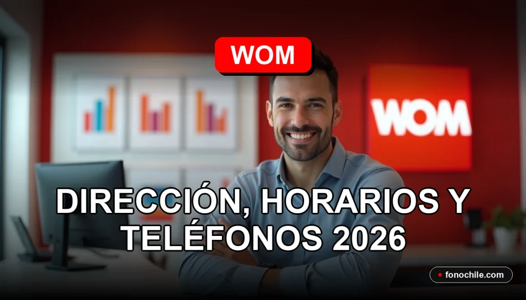 Oficina de atención al cliente WOM en Concepción, interior moderno y acogedor.