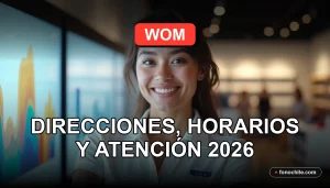 Oficina WOM en Las Condes con atención al cliente moderna y profesional