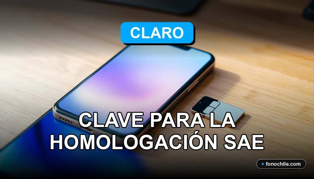 Un moderno smartphone y una tarjeta SIM sobre un escritorio de oficina, representando la homologación de redes móviles.