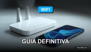 Optimización de red WiFi en el hogar moderno con gráficos de datos abstractos en pantallas
