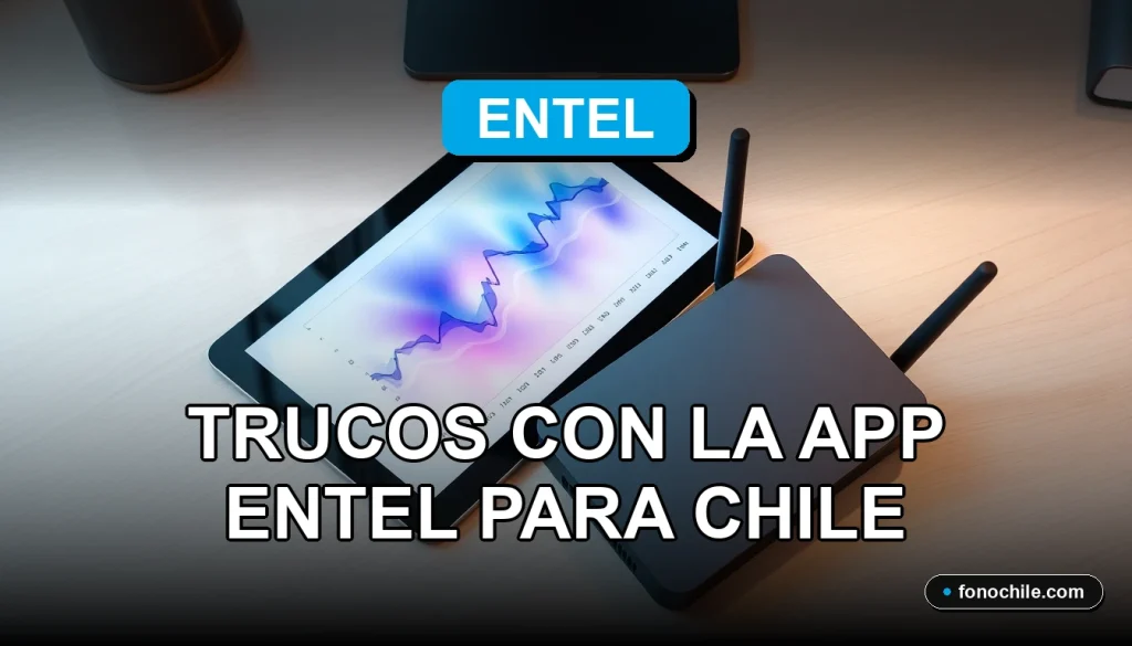Aplicación Entel para optimizar la señal de wifi en el hogar, mostrando gráficos de rendimiento en una tablet.
