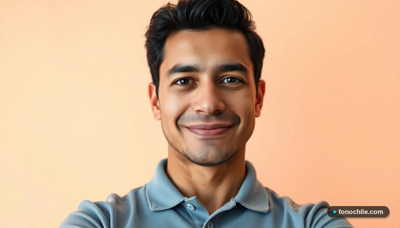 Un hombre hispano, representante de servicio al cliente de VTR, disponible para ayudar con tu proceso de pago.