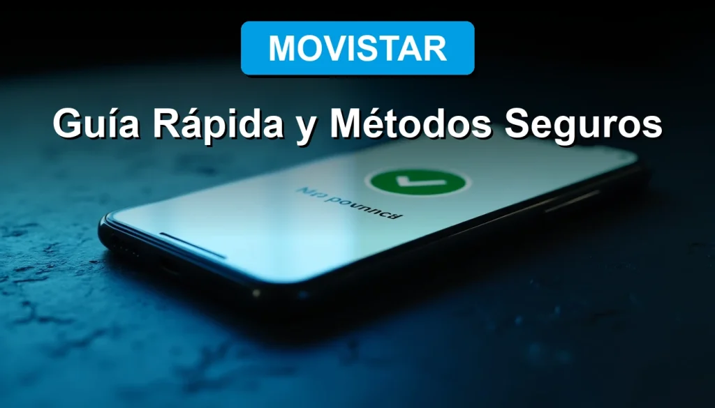 Una guía visual sobre cómo pagar tu factura de telefonía Movistar de forma segura y rápida, mostrando métodos digitales y físicos.