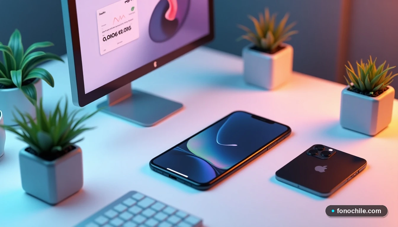 Composición plana con smartphone, icono de billetera digital y planta decorativa, representando los diversos métodos de pago digital para servicios del hogar.