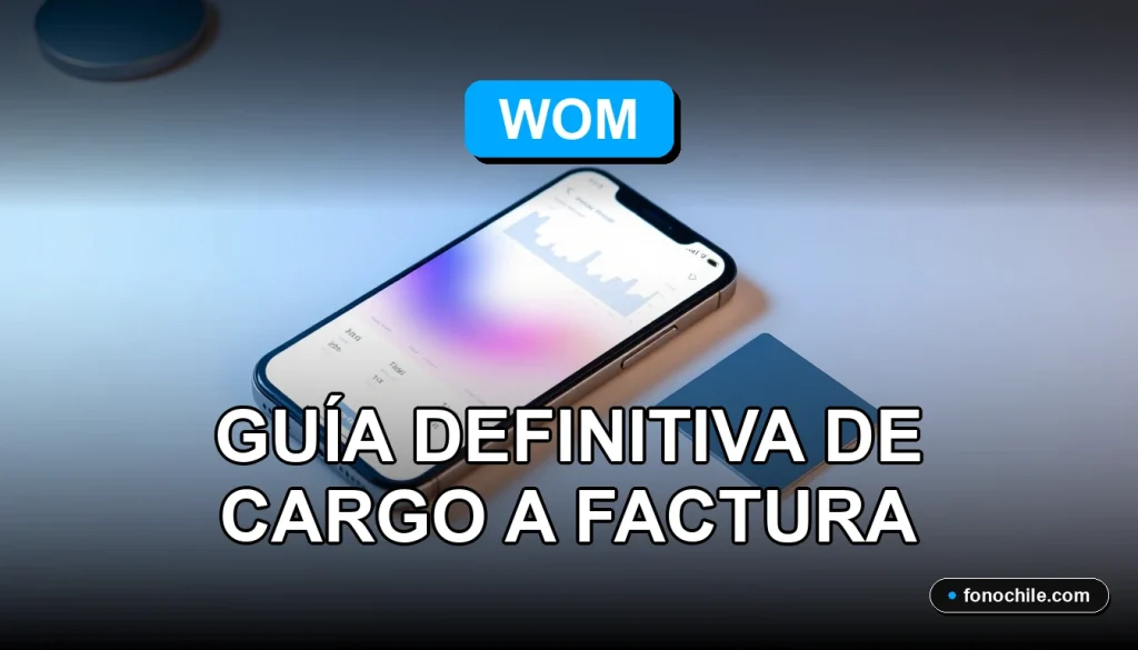 Una guía visual sobre cómo pagar aplicaciones móviles con cargo a la factura de WOM en 2026.