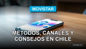 Pagar cuenta de Movistar en Chile usando una aplicación móvil en un teléfono inteligente moderno.