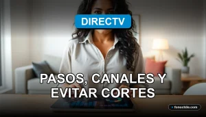 Cliente revisando su estado de cuenta y opciones de pago de DIRECTV en una tablet, evitando cortes del servicio.