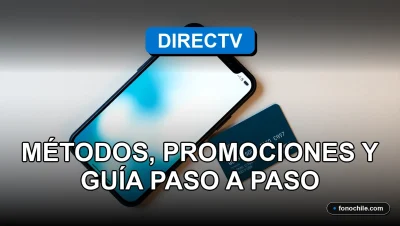 Una tarjeta de crédito moderna y un smartphone sobre un escritorio de madera, mostrando métodos de pago para DIRECTV en Chile.
