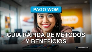 Una guía visual sobre los métodos de pago y beneficios de la línea móvil Pago Wom para el año 2026.
