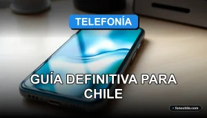 Guía de pagos seguros en telefonía móvil para Chile 2026 mostrando un smartphone con gráficos abstractos en pantalla.