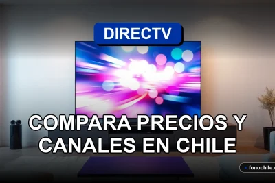 Comparación de paquetes y canales de DIRECTV en Chile para el año 2026 mostrada en una pantalla de televisión moderna.