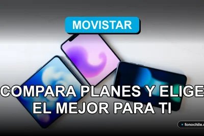 Comparación de planes y paquetes de telefonía e internet móvil Movistar para el año 2026 sobre una mesa moderna.