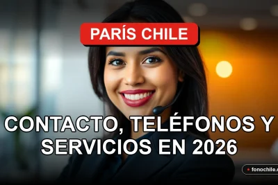Servicio al cliente de París Chile 2026, representado por una asesora en un entorno moderno y profesional.