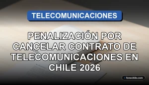 Imagen conceptual sobre la penalización por cancelar un contrato de servicios de telecomunicaciones en Chile.