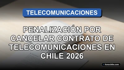 Imagen conceptual sobre la penalización por cancelar un contrato de servicios de telecomunicaciones en Chile.