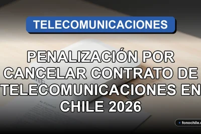 Imagen conceptual sobre la penalización por cancelar un contrato de servicios de telecomunicaciones en Chile.