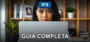 Una mujer revisando información sobre pensiones alimenticias en el sitio web del IPS Chile en una laptop.