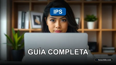 Una mujer revisando información sobre pensiones alimenticias en el sitio web del IPS Chile en una laptop.