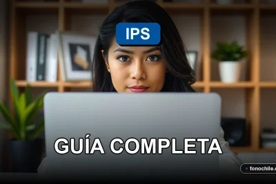 Una mujer revisando información sobre pensiones alimenticias en el sitio web del IPS Chile en una laptop.