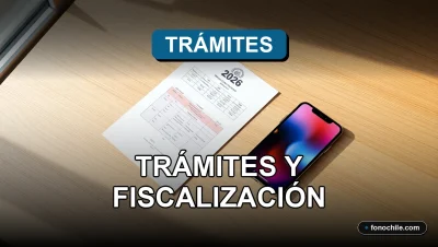 Un permiso de circulación y documentos oficiales sobre una mesa de madera clara, con un teléfono mostrando gráficos abstractos.