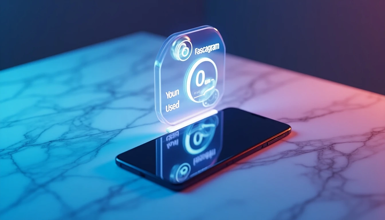 Smartphone con iconos de redes sociales flotando y medidor de datos en cero, representando planes con redes libres.