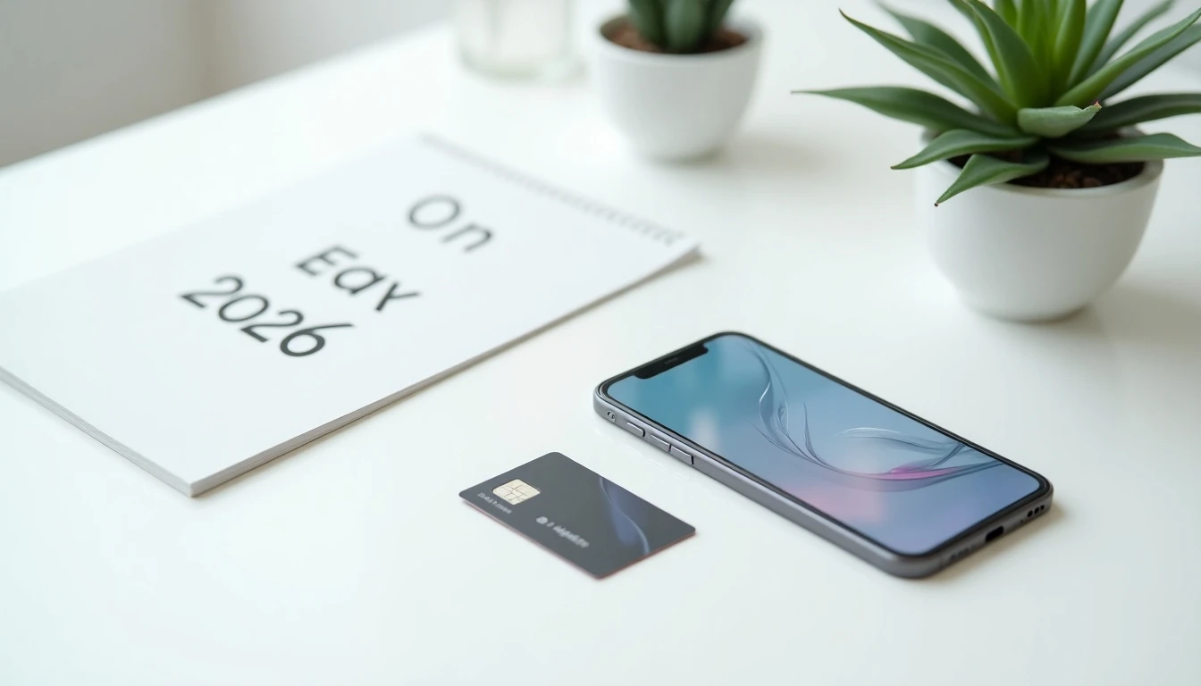 SIM Card y smartphone moderno con visualización de datos, representando los planes Claro móvil 2026.