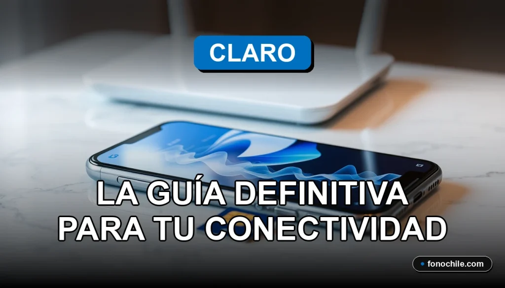 Guía de planes de internet y telefonía móvil Claro 2026 sobre una mesa de trabajo moderna.