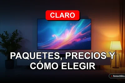 Paquetes de TV Hogar Claro 2026 mostrados en una elegante sala de estar moderna con pantalla de televisor mostrando gráficos abstractos.
