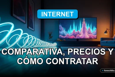 Comparativa de planes de fibra óptica 2026 con gráficos de velocidad abstractos en una pantalla.