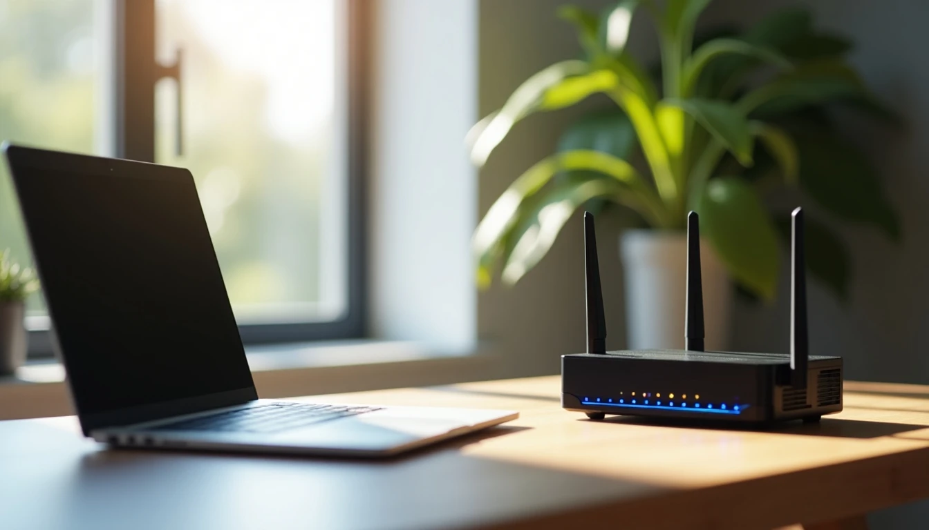 Fibra óptica Mundo conectando un hogar moderno con internet de alta velocidad