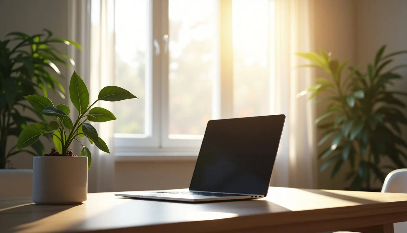 Oficina en casa con conexión a internet de alta velocidad GTD fibra óptica