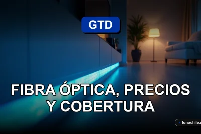 Planes de fibra óptica GTD 2026 con cobertura nacional, mostrando un cable de fibra óptica brillante en un entorno moderno.