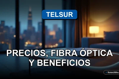Un moderno router blanco con luces LED azules y un cable de fibra óptica brillante, sobre una mesa de madera clara.