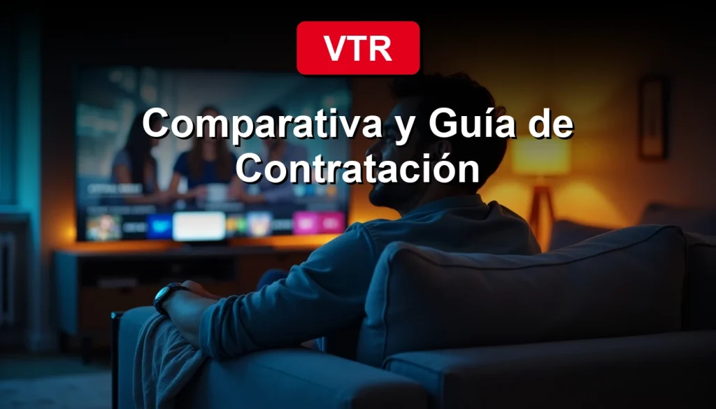 Hombre relajado viendo una película en un plan VTR 2026 desde su sofá moderno.