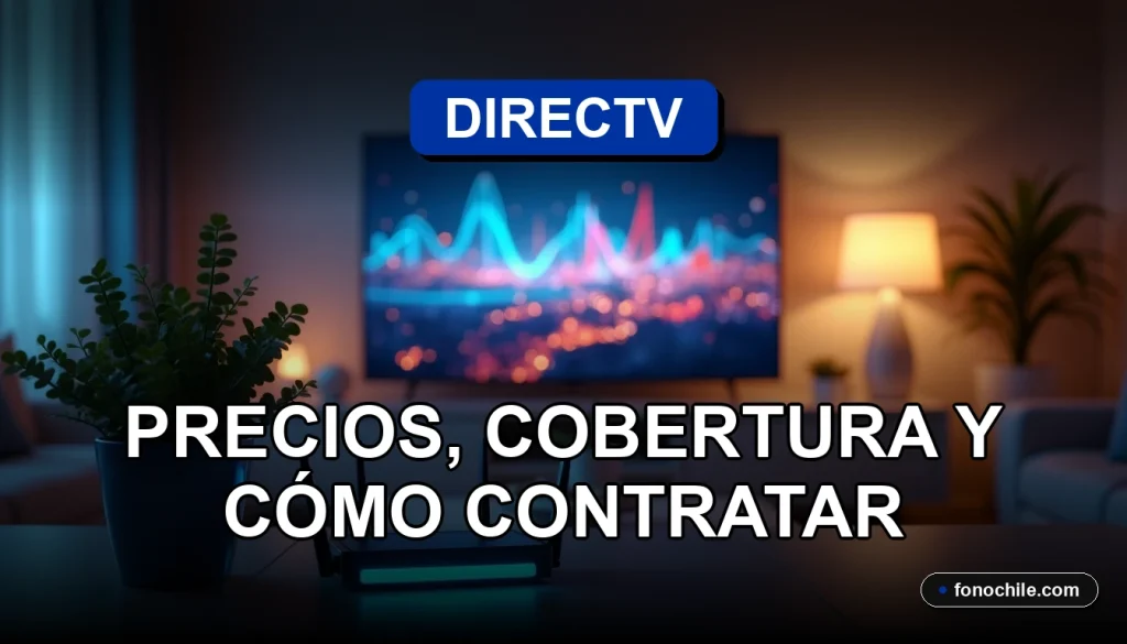 Planes de fibra óptica DIRECTV 2026 con gráficos de cobertura sobre un mapa digital.