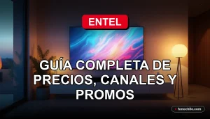 Planes de televisión Entel 2026 con ofertas promocionales en pantalla de TV moderna.