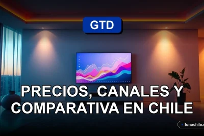 Comparativa de planes de televisión GTD 2026 en Chile mostrando una moderna sala de estar