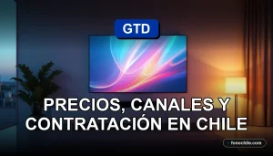 Planes de televisión GTD 2026 mostrando una interfaz abstracta en una pantalla moderna.