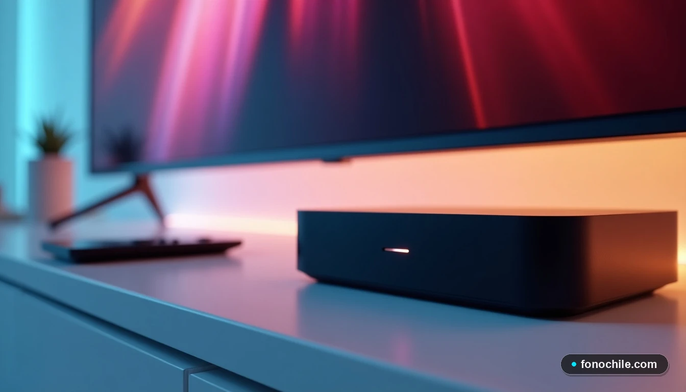 Primer plano del decodificador GTD y control remoto en un entorno moderno.