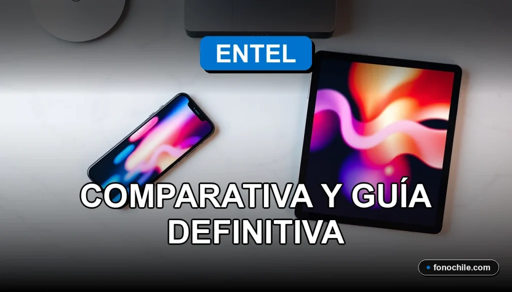 Comparativa de planes de internet Entel 2026 sobre una mesa de trabajo moderna.