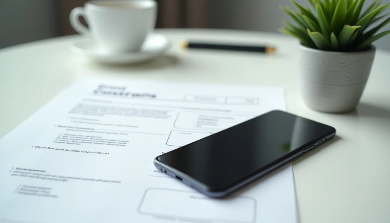 Smartphone mostrando la web de VTR Móvil con planes y precios