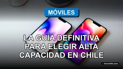 Planes de alta capacidad de datos móviles para smartphones en Chile 2026, mostrando gráficos abstractos en pantalla.