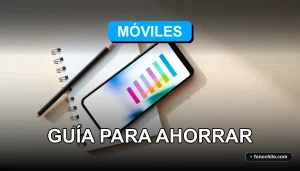 Guía de planes móviles de bajo costo en Chile para 2026 con gráficos de comparación de prepos en una pantalla.