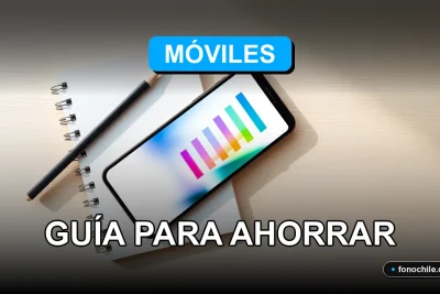 Guía de planes móviles de bajo costo en Chile para 2026 con gráficos de comparación de prepos en una pantalla.