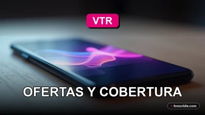 Un teléfono móvil moderno sobre un escritorio con una pantalla que muestra gráficos de cobertura de red abstractos y coloridos.