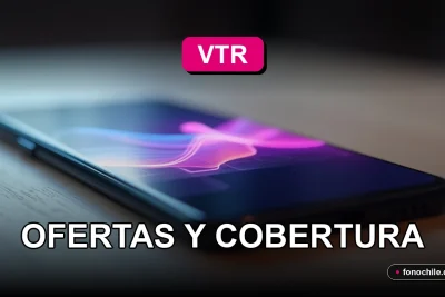 Un teléfono móvil moderno sobre un escritorio con una pantalla que muestra gráficos de cobertura de red abstractos y coloridos.