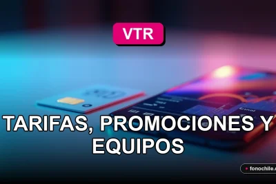 Planes móviles VTR 2026 con un moderno smartphone y una tarjeta SIM descansando sobre una mesa de diseño.