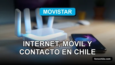 Planes empresariales de internet y móvil de Movistar para empresas en Chile, mostrando un moderno router y un smartphone sobre una mesa de trabajo.