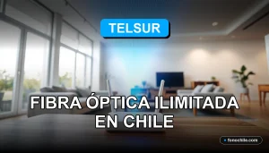 Planes de fibra óptica ilimitada Telsur 2026 para hogares en Chile, conexión de alta velocidad.