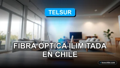 Planes de fibra óptica ilimitada Telsur 2026 para hogares en Chile, conexión de alta velocidad.